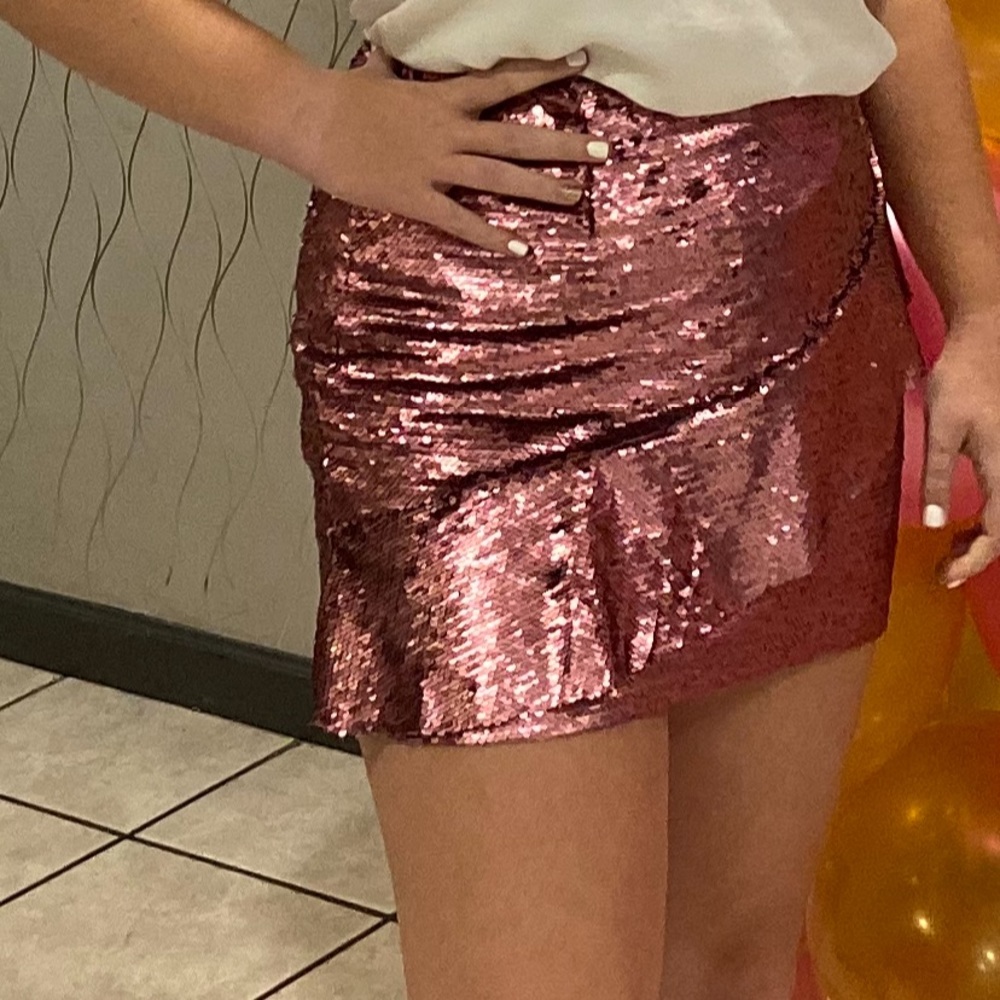 Glamorous Pink Sequin Skirt